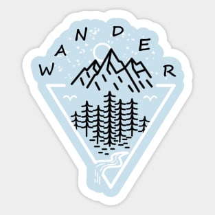 natural wonders of the mountains Sticker